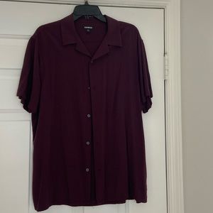 Men’s burgundy casual shirt from express